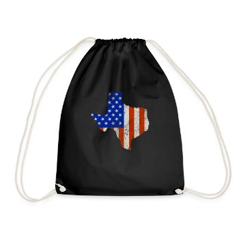 Texas Home Usa flaggen geschenk - Turnbeutel - Schwarz - Vorne