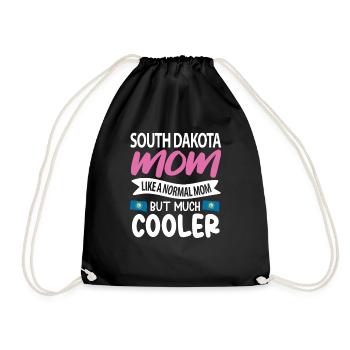 South Dakota Mama Gift - Drawstring Bag - black - Front