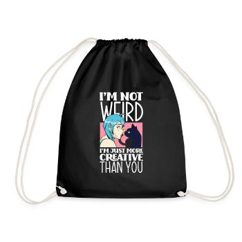 Funny Anime Gift - Drawstring Bag - black - Front