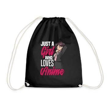 Funny Anime Gift - Drawstring Bag - black - Front