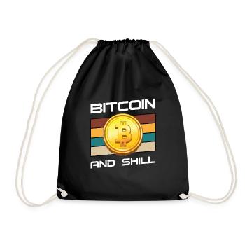 Lustiges Bitcoin und Kryptowährung Investor HODL - Turnbeutel - Schwarz - Vorne
