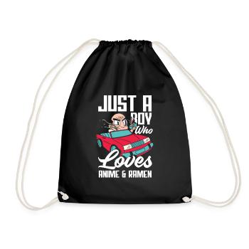 Funny Anime Gift - Drawstring Bag - black - Front