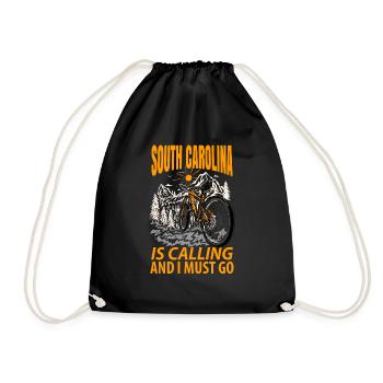 South Carolina Adventures Gift - Drawstring Bag - black - Front
