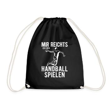Mir reichts ich geh Handball spielen - Handballer - Turnbeutel - Schwarz - Vorne