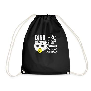 Dink de manière responsable ne s’amuse pas à faire du paddleball - Sac de sport léger - noir - Devant