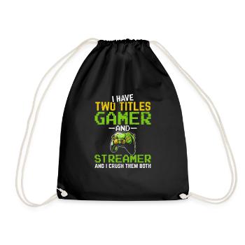 J’ai deux titres Gamer et Streamer Video Game St - Sac de sport léger - noir - Devant