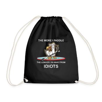Stand Up Paddling Seagull - Drawstring Bag - black - Front