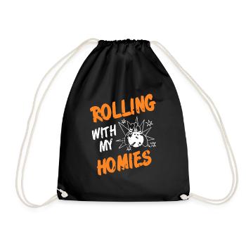Rouler avec mes homies Vintage Funny Bowling - Sac de sport léger - noir - Devant