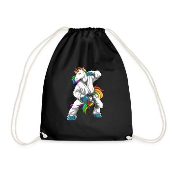 Karate Unicorn Fighter - Japanisches Mixed Martial - Turnbeutel - Schwarz - Vorne