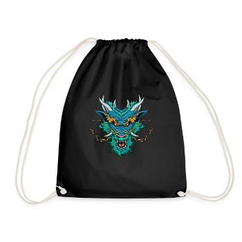 Chinesischer Drache Kreatur - Fantasy mythischen - Turnbeutel - Schwarz - Vorne