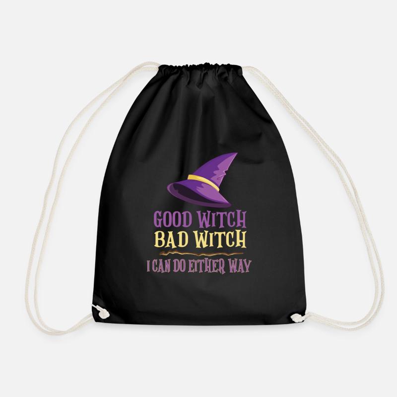 Good Witch Bad Witch Costume Witch Hat Halloween - Turnbeutel - Schwarz