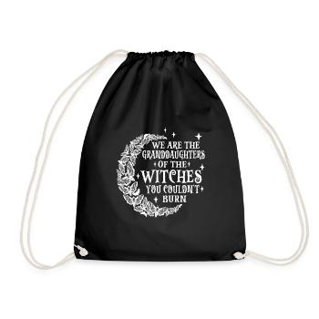 We Are The Granddaughters Of The Witches Halloween - Turnbeutel - Schwarz - Vorne