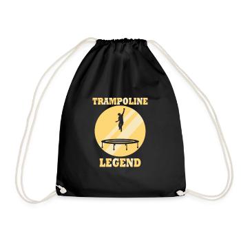 Professional Trampolinist Jumping Trampoline - Drawstring Bag - black - Front