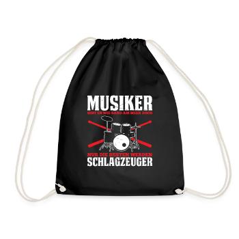 Musiker Gibt Es Wie Sand Am Meer Schlagzeuger - Turnbeutel - Schwarz - Vorne