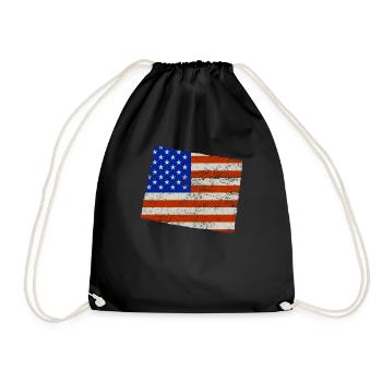 Wyoming Home Usa Flag Cadeau - Sac de sport léger - noir - Devant