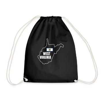 West Virginia Pride Geschenk - Turnbeutel - Schwarz - Vorne