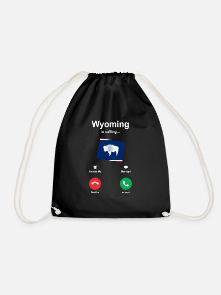 Reisen Wyoming Geschenk - Turnbeutel - Schwarz