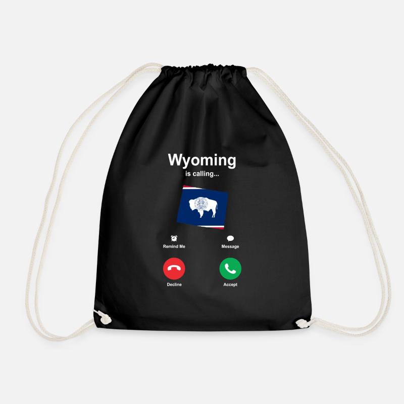 Reisen Wyoming Geschenk - Turnbeutel - Schwarz