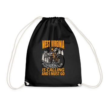 Reisendes West Virginia geschenk - Turnbeutel - Schwarz - Vorne