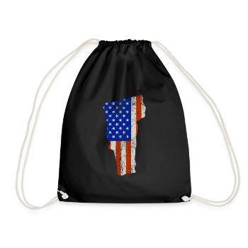 Cadeau drapeau de la maison du Vermont - Sac de sport léger - noir - Devant