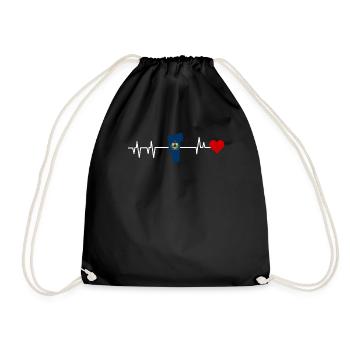 Cadeau de battement de cœur du Vermont - Sac de sport léger - noir - Devant