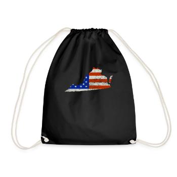 Virginia Home Usa flaggen geschenk - Turnbeutel - Schwarz - Vorne