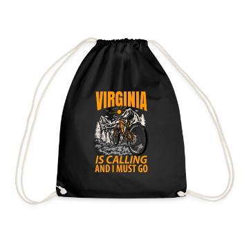 Virginia Adventurer Gift - Drawstring Bag - black - Front