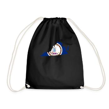 Virginia reisen geschenk - Turnbeutel - Schwarz - Vorne