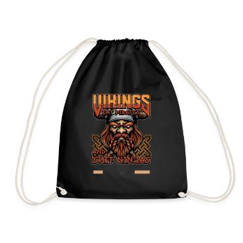 Norse Viking Mythology Design for Viking Warriors - Drawstring Bag - black - Front