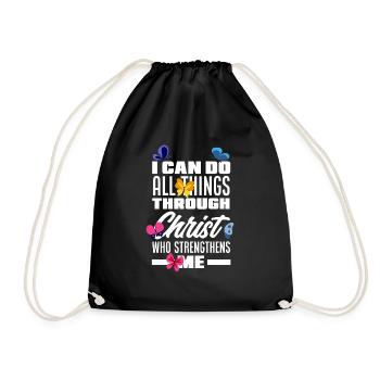Jesus Christ Christ Religion Religious - Drawstring Bag - black - Front