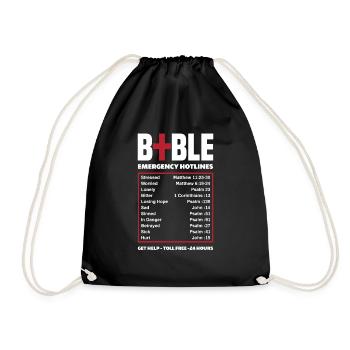 Jesus Christ Christ Religion Religious Bible - Drawstring Bag - black - Front