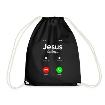 Jesus Christ Christ Religion Religious - Drawstring Bag - black - Front
