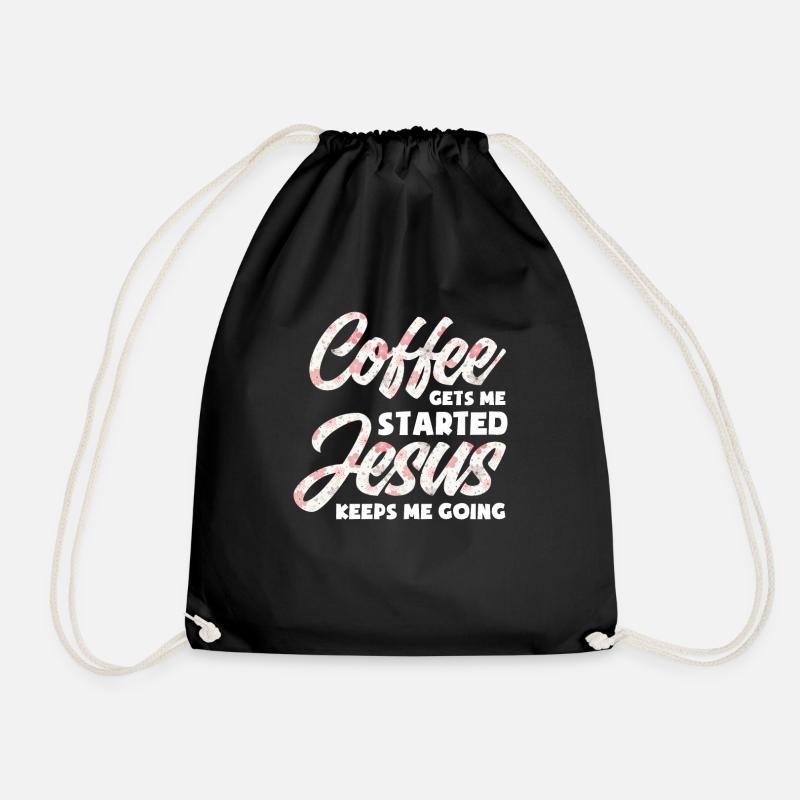 Jesus Christ Christ Religion Religious - Drawstring Bag - black