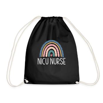 Krankenschwester Pfleger Krankenpfleger - Turnbeutel - Schwarz - Vorne