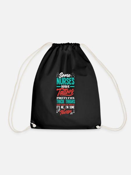 Nurse Nurse - Drawstring Bag - black