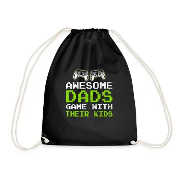 Awesome Dads Game With Their Kids Gamer Dad Video - Turnbeutel - Schwarz - Vorne