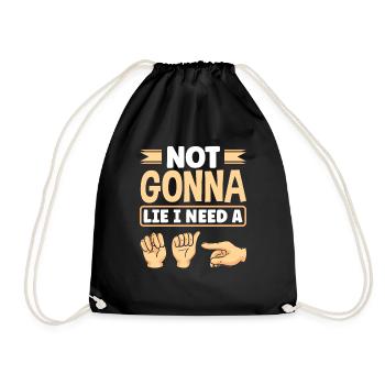 ASL Alphabet American Sing Language ASL Professeur I - Sac de sport léger - noir - Devant