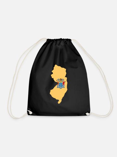 New jersey home gift - Drawstring Bag - black