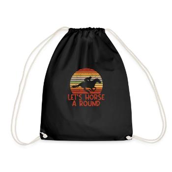 Laisse le cheval autour de la typographie Les amoureux des chevaux - Sac de sport léger - noir - Devant