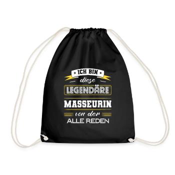Ich Bin Diese Legendäre Masseurin Geschenk - Turnbeutel - Schwarz - Vorne