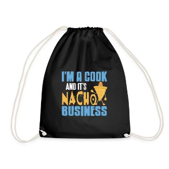Je suis un cuisinier et c’est Nacho Business Drôle de thé - Sac de sport léger - noir - Devant