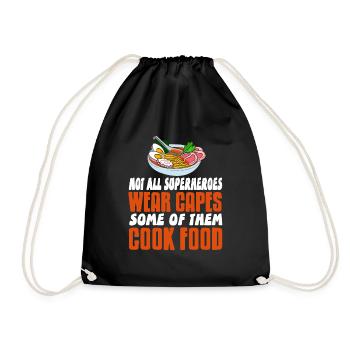 Tous les super-héros ne portent pas de capes certains cuisinent de la nourriture - Sac de sport léger - noir - Devant