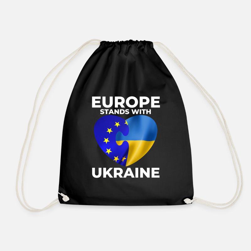L’Europe soutient l’Ukraine - Sac de sport léger - noir