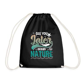 Marine Science Design for an Ocean Student - Drawstring Bag - black - Front
