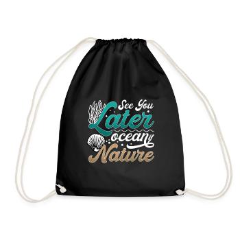 Marine Science Design for an Ocean Student - Drawstring Bag - black - Front