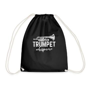 Trumpet Whisperer Funny Trumpet Player Jazz Marchi - Drawstring Bag - black - Front