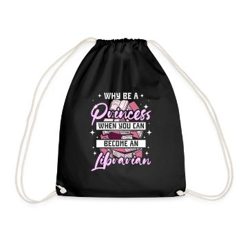 Woman princess librarian - Turnbeutel - Schwarz - Vorne