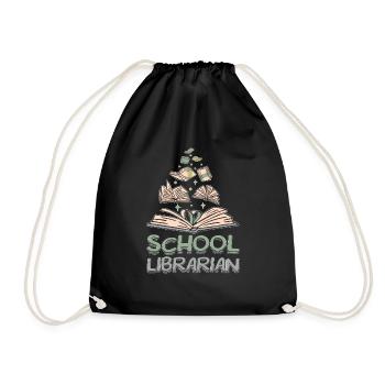 School librarian - Turnbeutel - Schwarz - Vorne