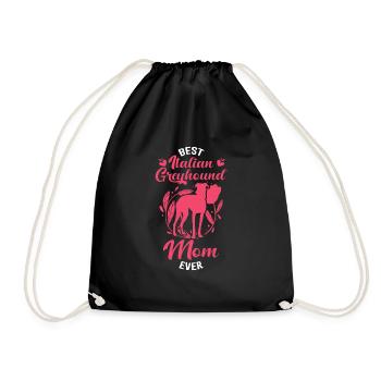 Italian Greyhound Mama - Drawstring Bag - black - Front