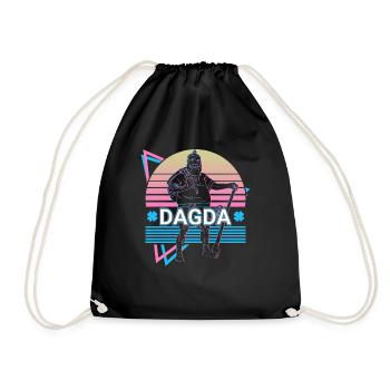 Dagda Celtic God Age Irish God - Drawstring Bag - black - Front